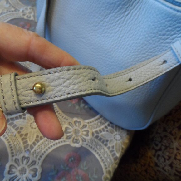 J. Crew Dove Gray Pebbled Leather Messenger Bag - Picture 5 of 16